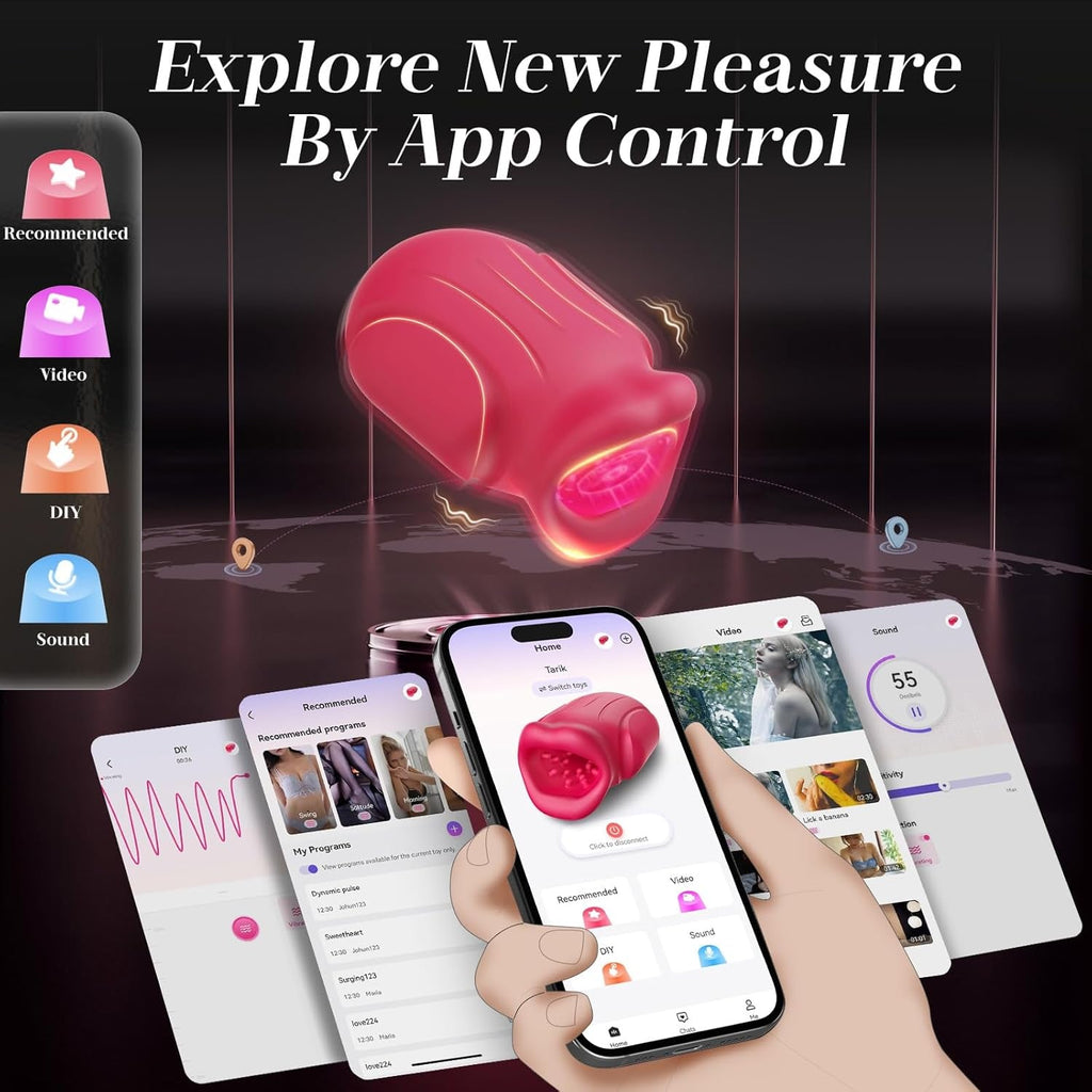 OralPulse App Control Male Stroker Trainer 10 Modes