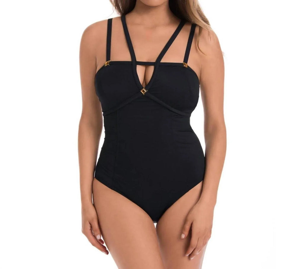 Double Strap One Piece Swimsuit