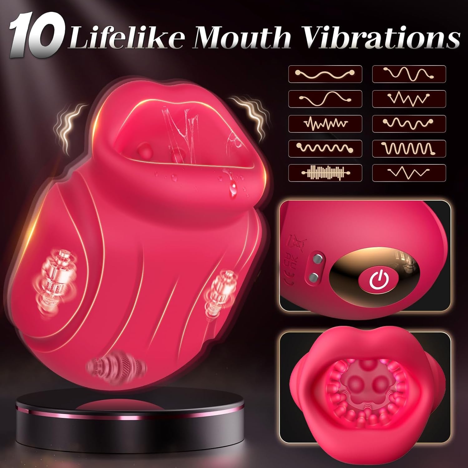 OralPulse App Control Male Stroker Trainer 10 Modes