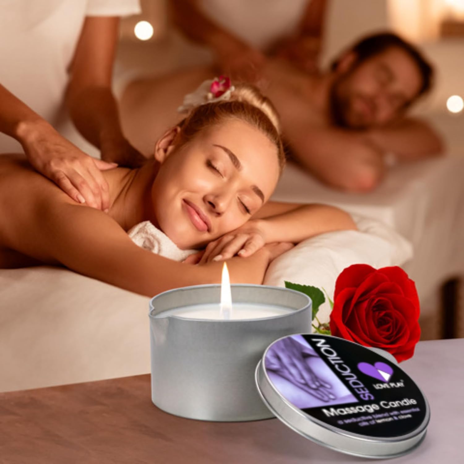 Lemon & Clove Sensual Massage Oil Candle